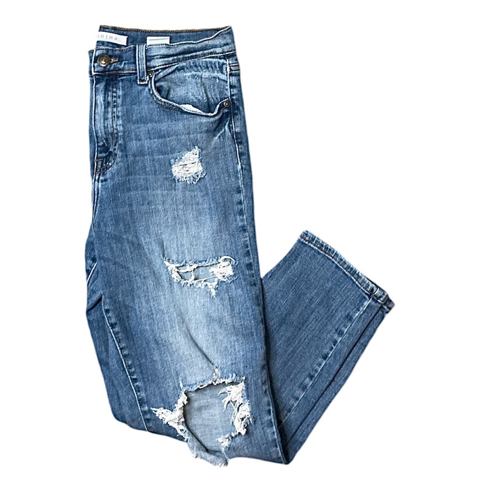 Distressed Women’s Skinny High Rise Relaxed Jeans size 11